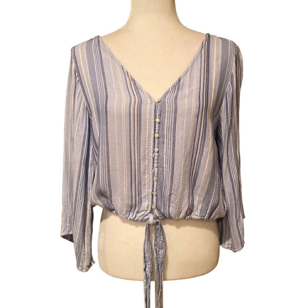 American Eagle Crop Top Size Medium Stripe